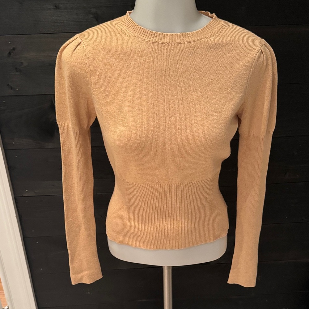 ETCETERA Cashmere Silk Blend‎ sweater tan brown